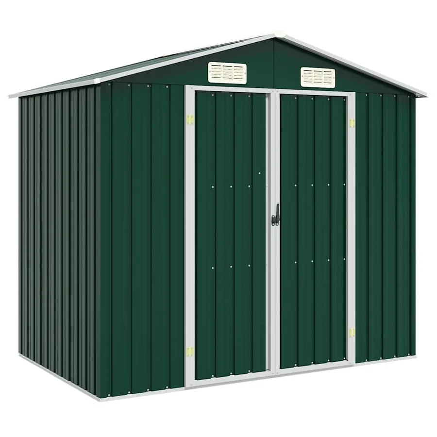 Abri de jardin Vert 205x129x183 cm Métal galvanisé