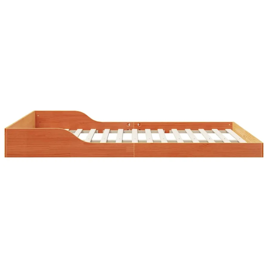 Cadre de lit Brun cire 160 x 210 cm Pin massif - 6