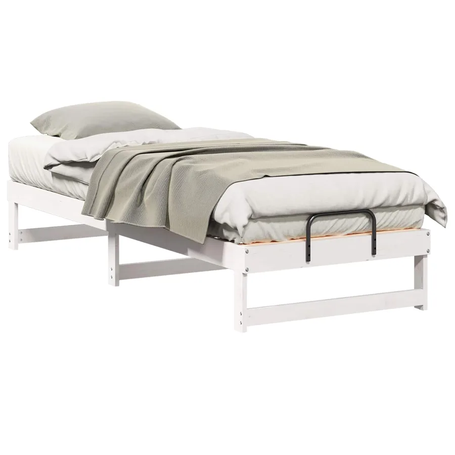 Cadre de lit Blanc 80 x 200 cm Pin massif - 2