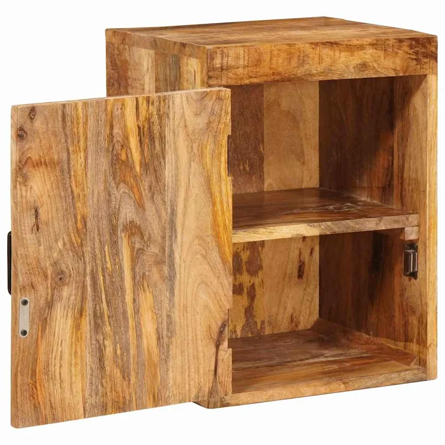Table de chevet 2 pcs Marron Bois de mangue massif - 5