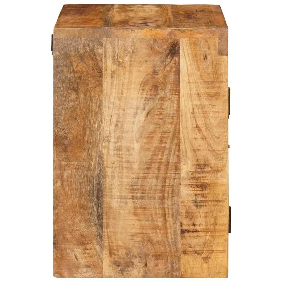 Table de chevet 2 pcs Marron Bois de mangue massif - 7