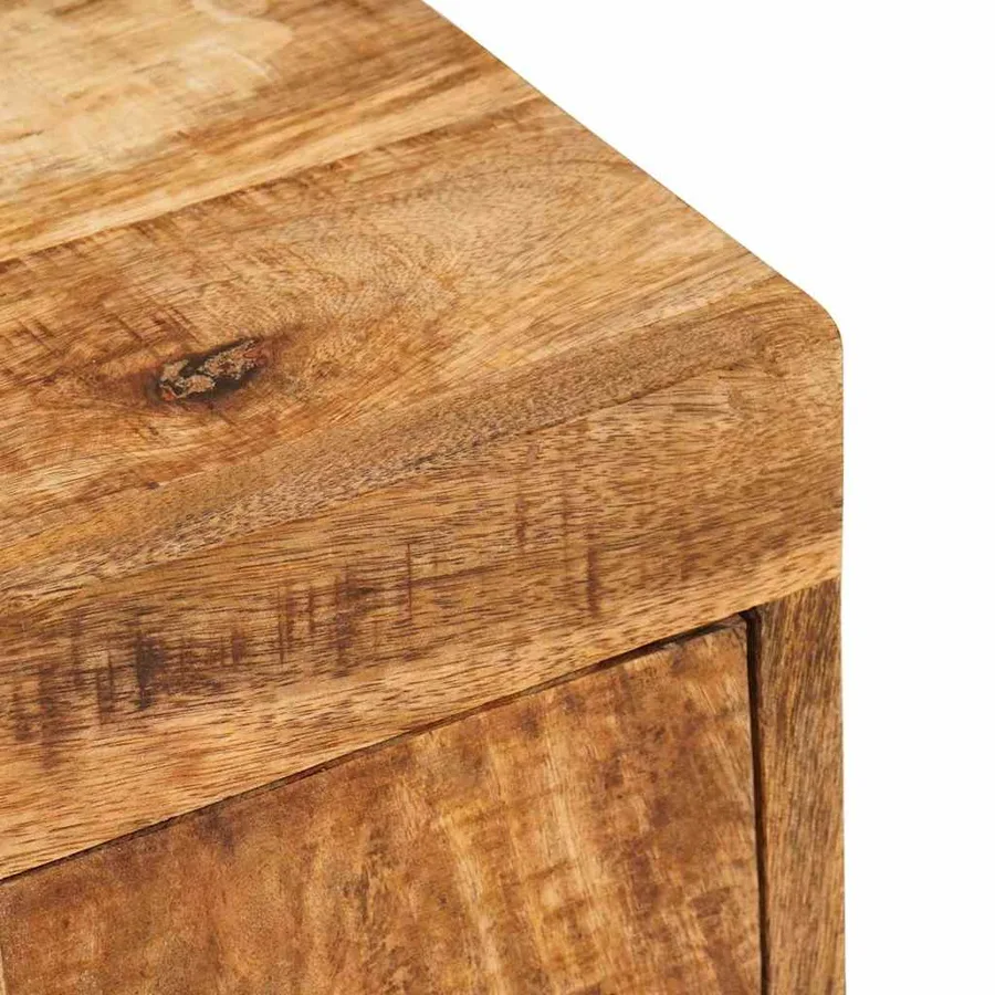 Table de chevet 2 pcs Marron Bois de mangue massif - 9