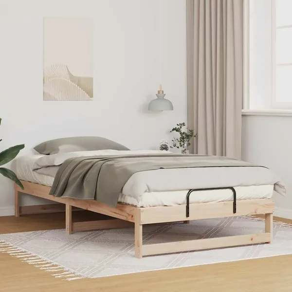 Cadre de lit Marron 100 x 210 cm Pin massif