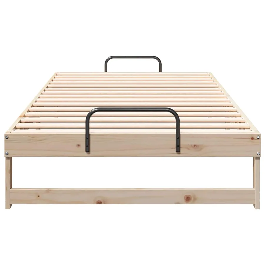 Cadre de lit Marron 100 x 210 cm Pin massif - 5