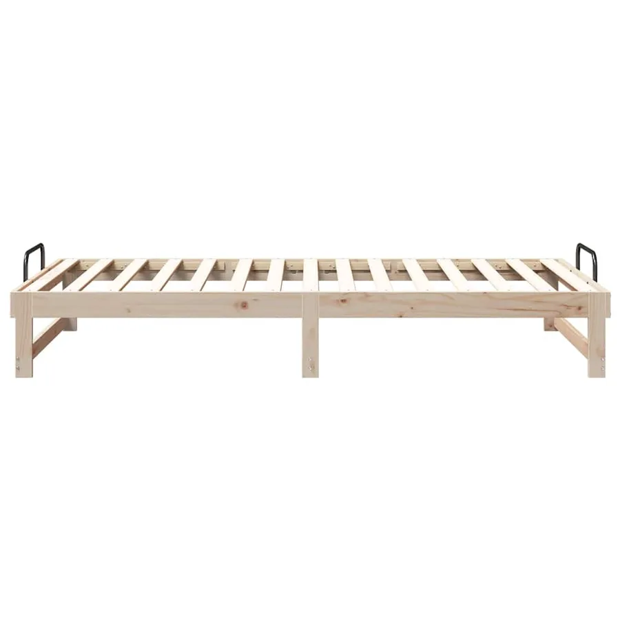 Cadre de lit Marron 100 x 210 cm Pin massif - 6
