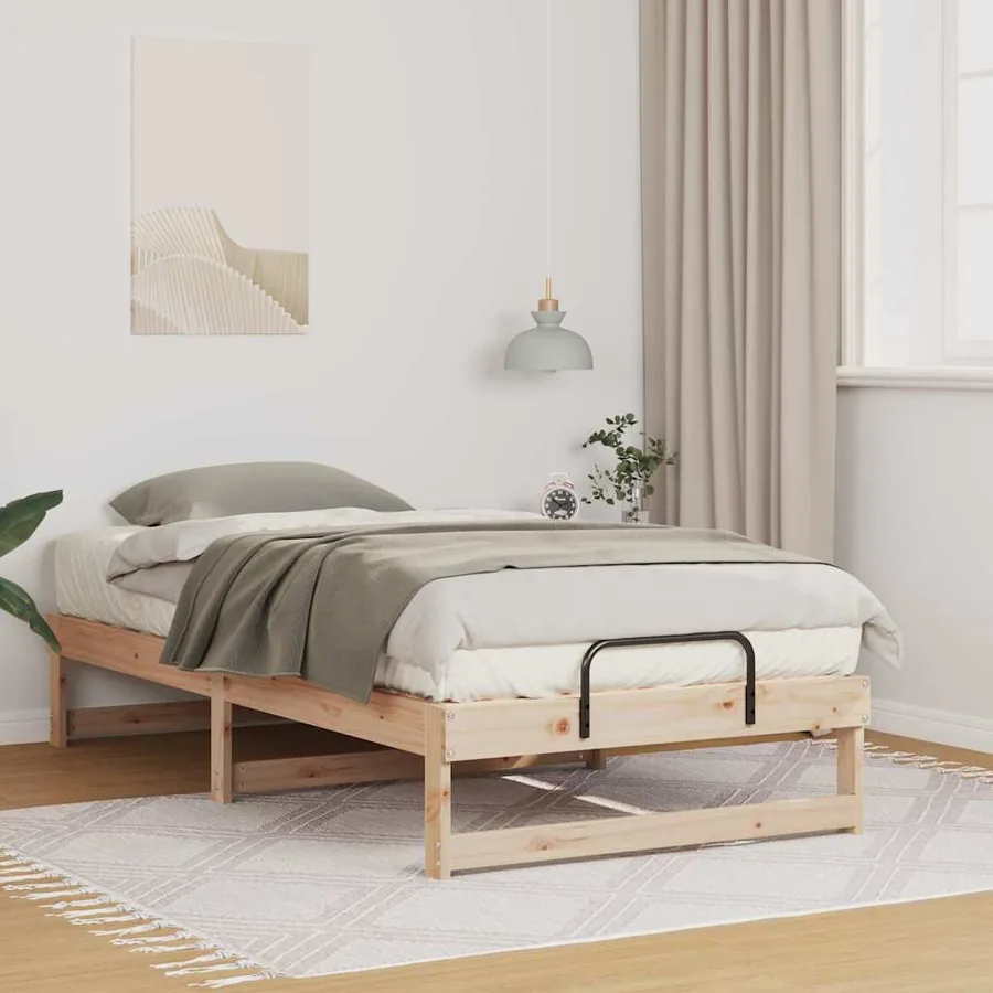 Cadre de lit Marron 75 x 190 cm Pin massif