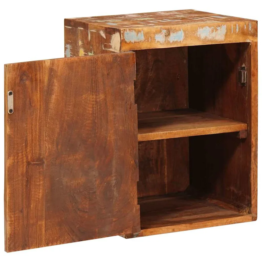 Table de chevet 2 pcs Marron Bois massif de récupération - 4