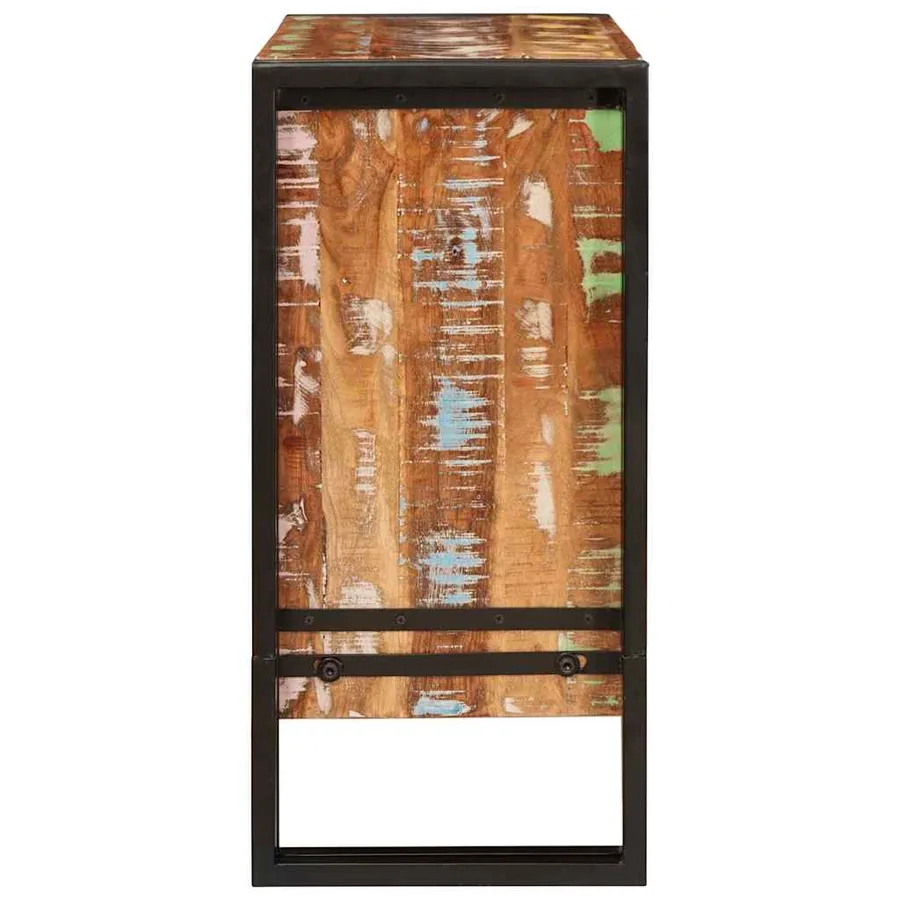 Buffet avec tiroir Marron 66 x 33 x 70 cm Bois massif recyclé - 6