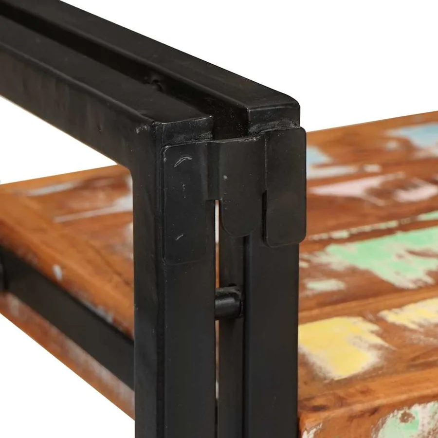 Table de chevet 2 pcs Bois massif de récupération - 10