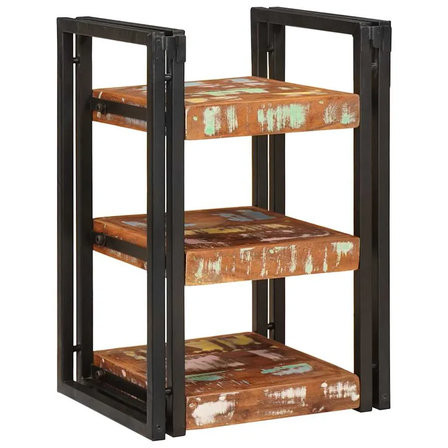 Table de chevet 2 pcs Bois massif de récupération - 6