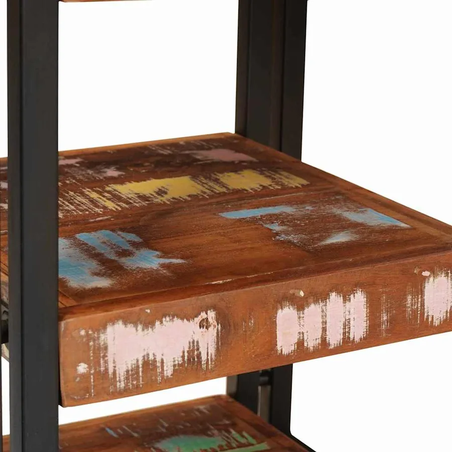 Table de chevet 2 pcs Bois massif de récupération - 8