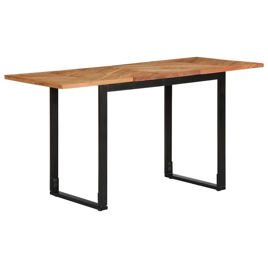 Table à manger 140x70x75 cm bois massif d'acacia - 10