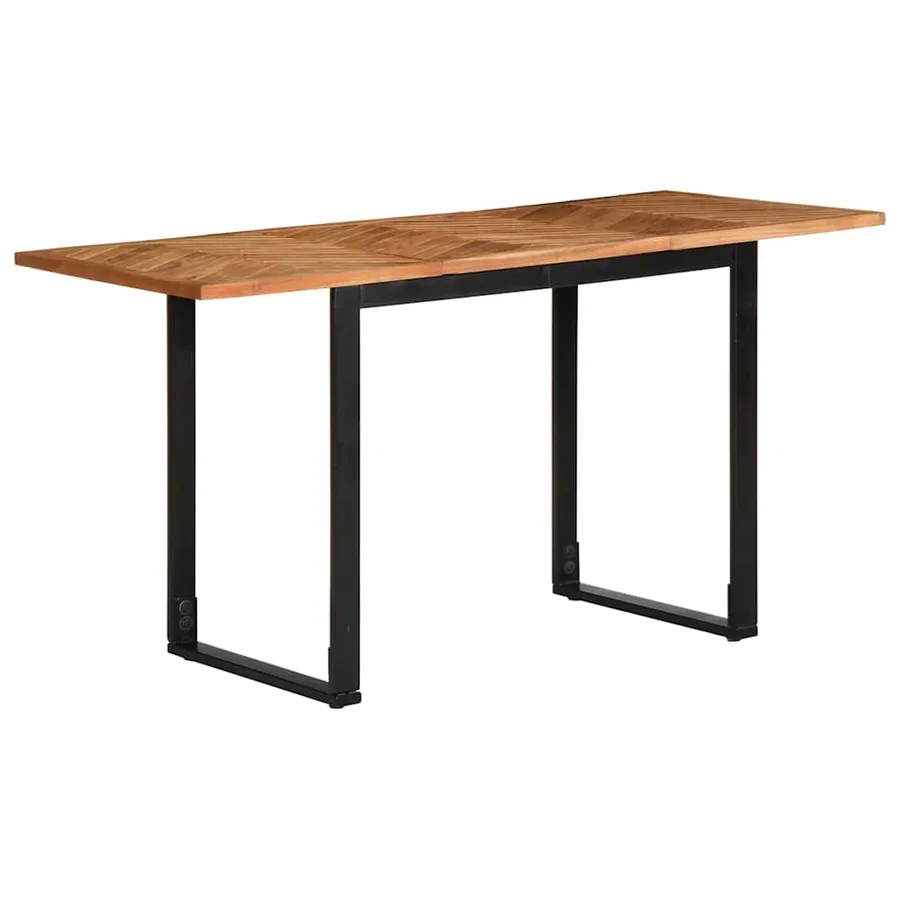 Table à manger 140x70x75 cm bois massif d'acacia - 11