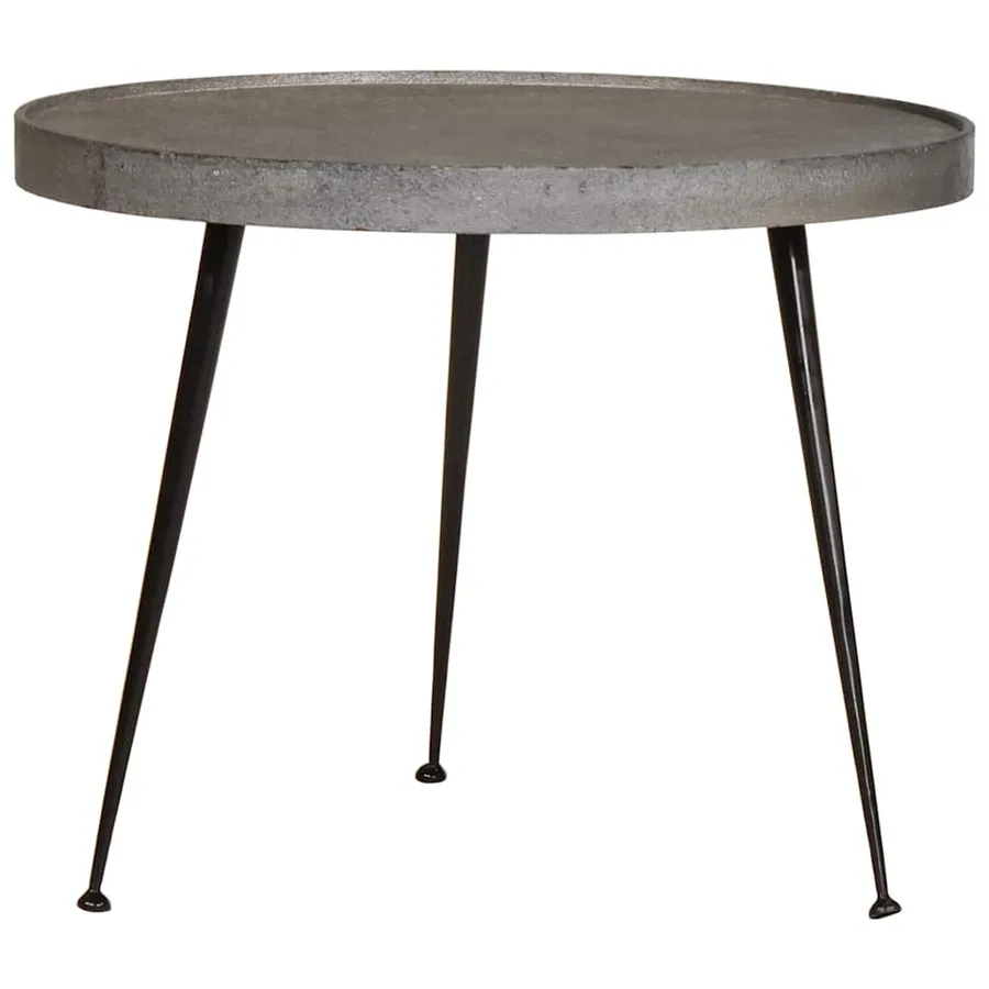 Table basse 3 pcs en bois composite argenté - 3