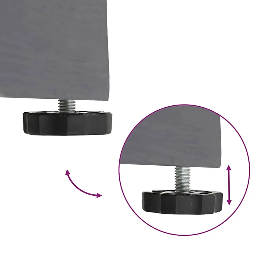 Pied de parasol Aspect Bois Gris Foncé 45 x 45 x 31,5 cm - 11