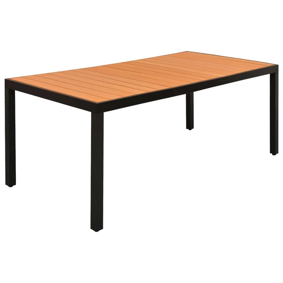 Ensemble à manger de jardin 9 pcs aluminium noir - 8
