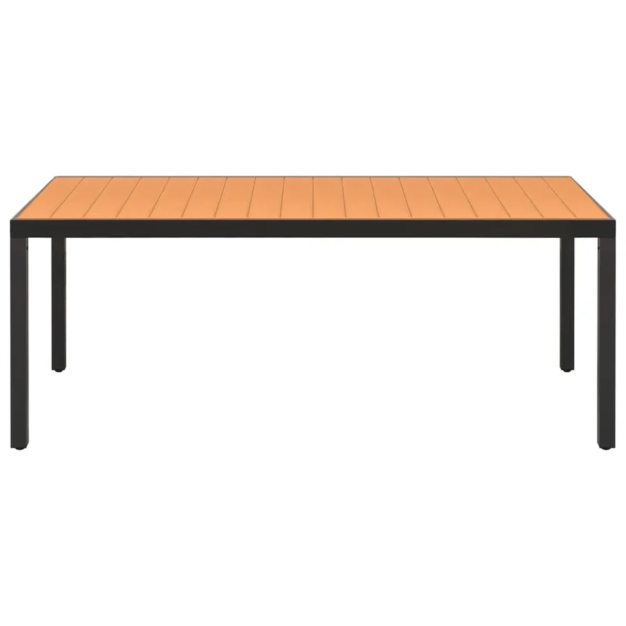 Ensemble à manger de jardin 9 pcs aluminium noir - 9