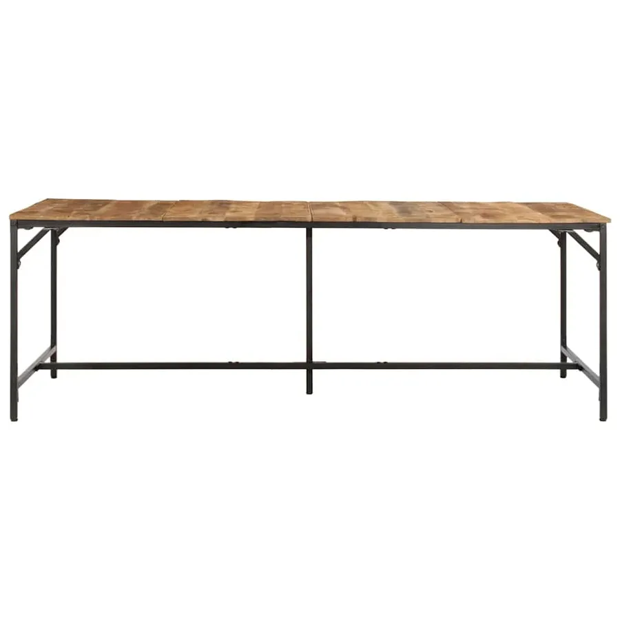 Table à manger 220x90x75 cm bois de manguier massif brut - 2