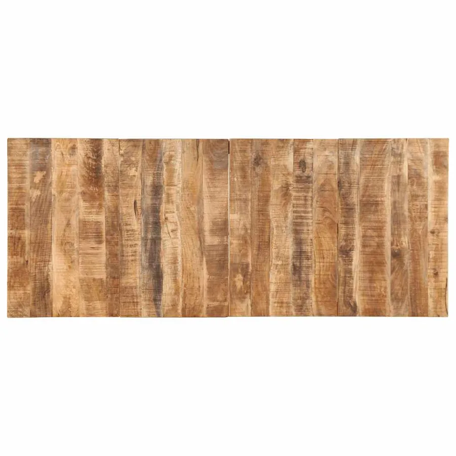 Table à manger 220x90x75 cm bois de manguier massif brut - 4