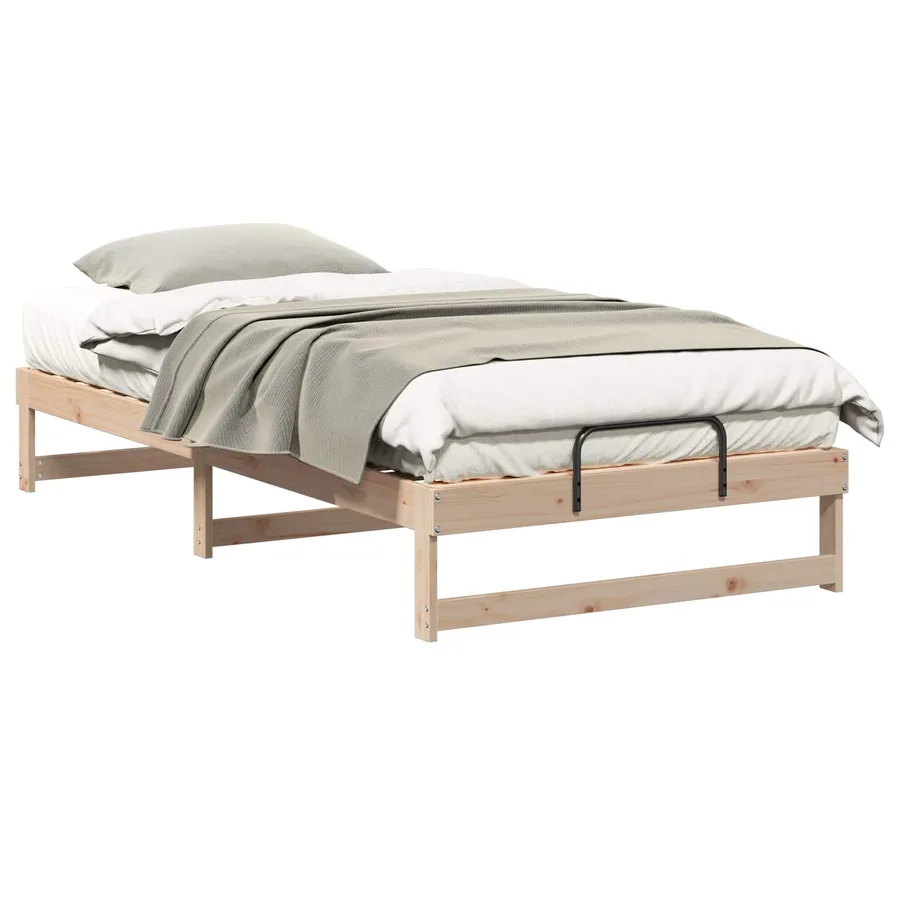 Cadre de lit Marron 100 x 200 cm Pin massif - 2
