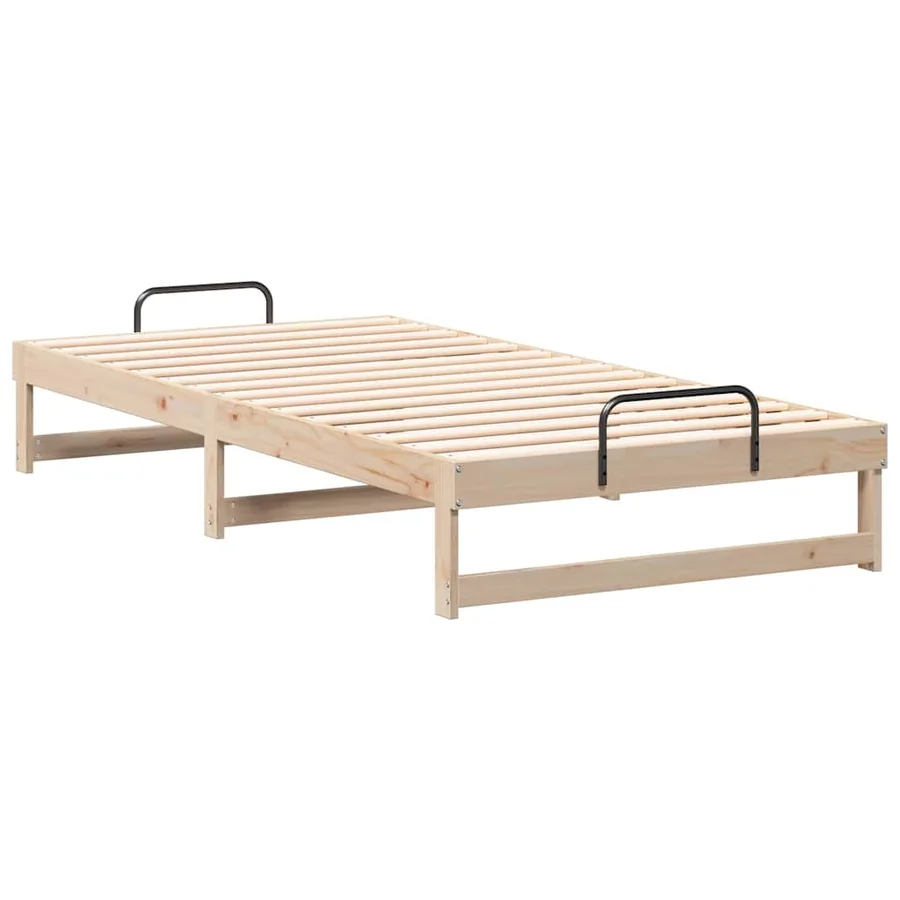 Cadre de lit Marron 100 x 200 cm Pin massif - 7