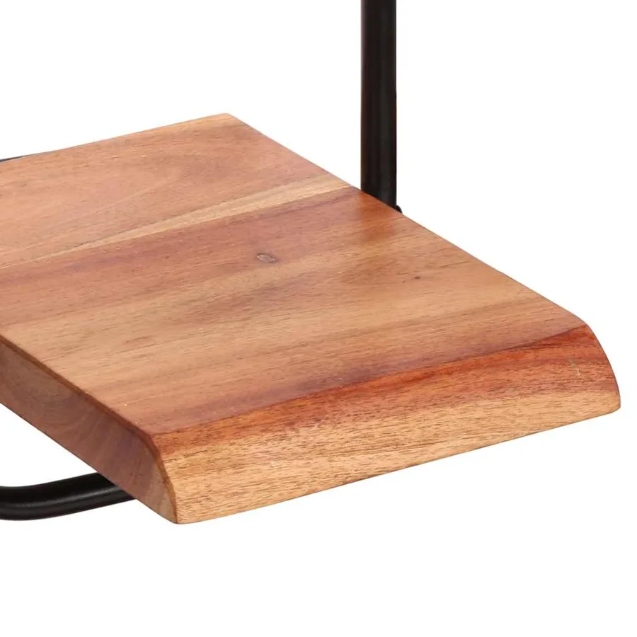 Étagères murales 5 pcs en bois massif d'acacia - 9