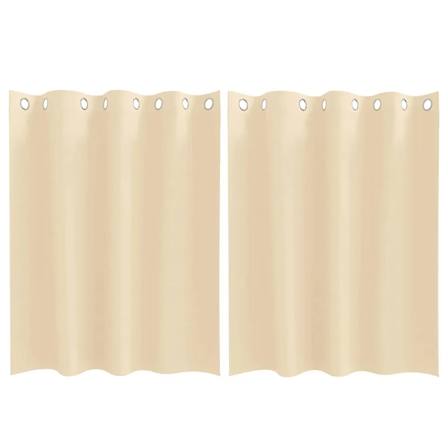 Rideaux occultants avec anneaux 2 pcs Crème 140 x 140 cm - 2