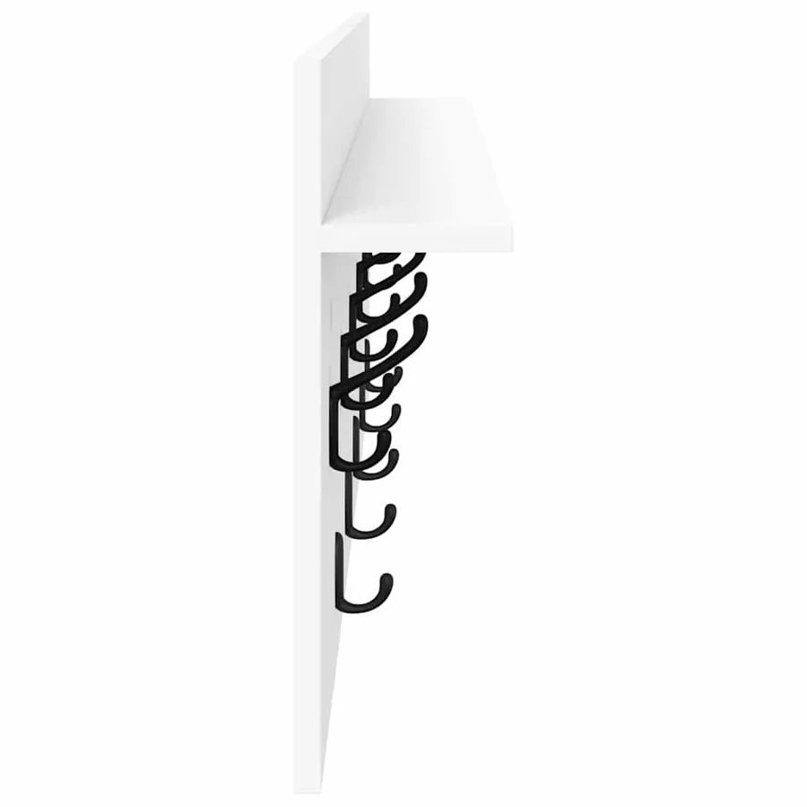 Porte-manteau mural Blanc 100 x 40 x 12 cm Bois d'ingénierie - 6