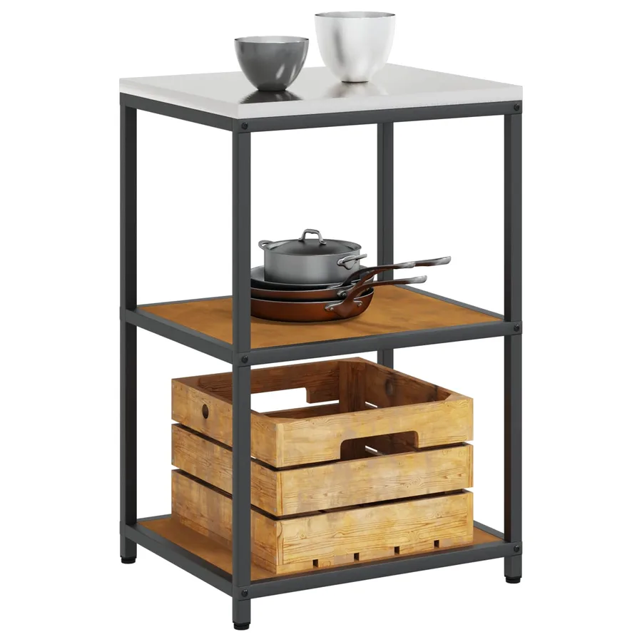 Rangement de cuisine HATTEM Rouillé 60 x 50 x 92 cm Acier - 3