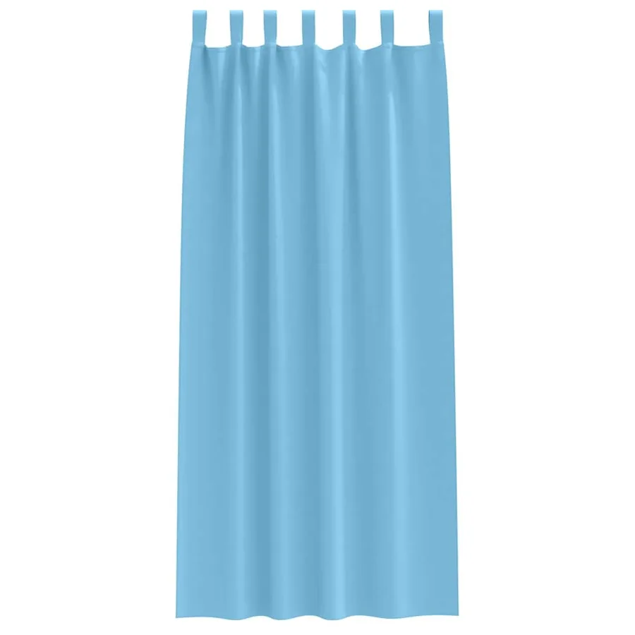 Rideaux occultants avec anneaux 2 pcs Bleu clair 260 x 140 cm - 4