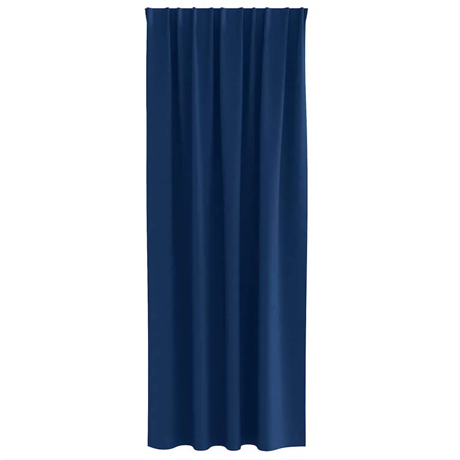 Rideaux occultants avec anneaux 2 pcs Bleu foncé 225 x 140 cm - 4