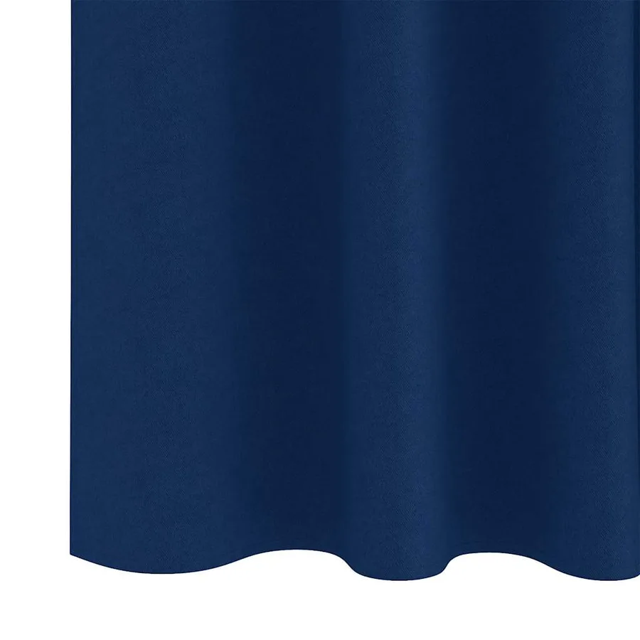 Rideaux occultants avec anneaux 2 pcs Bleu foncé 225 x 140 cm - 6