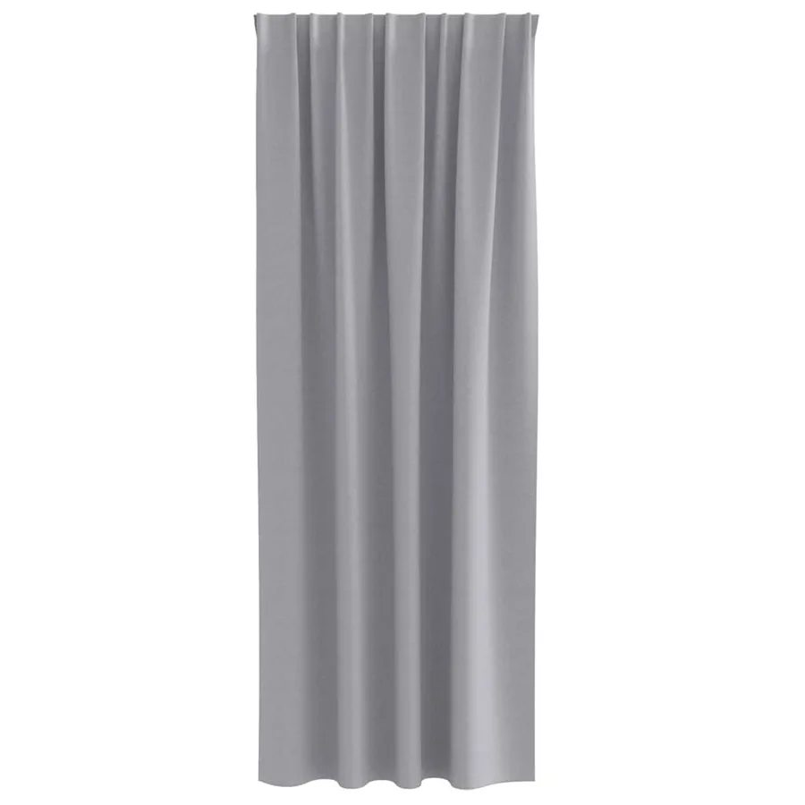 Rideaux occultants avec anneaux 2 pcs Gris clair 245 x 140 cm - 4