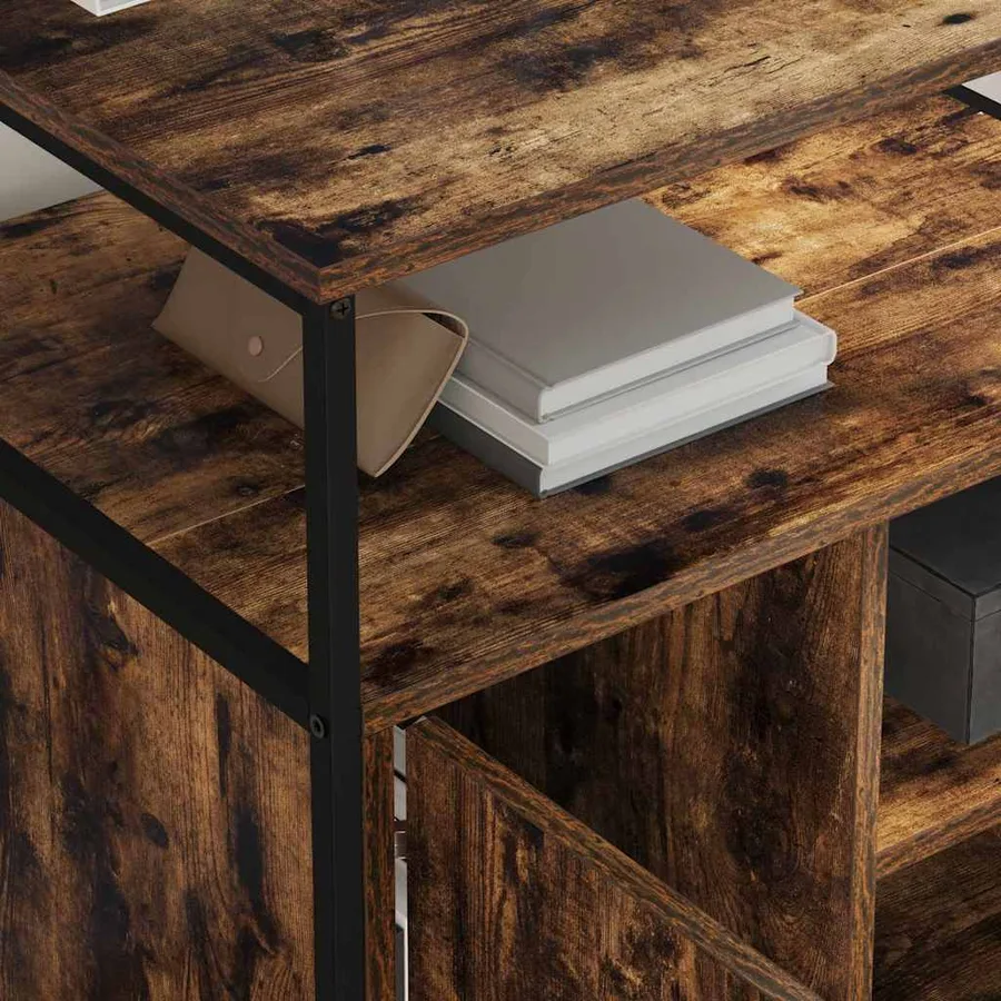 Cabinet avec Station de Charge Chêne fumé 61 x 46 x 67 cm - 4