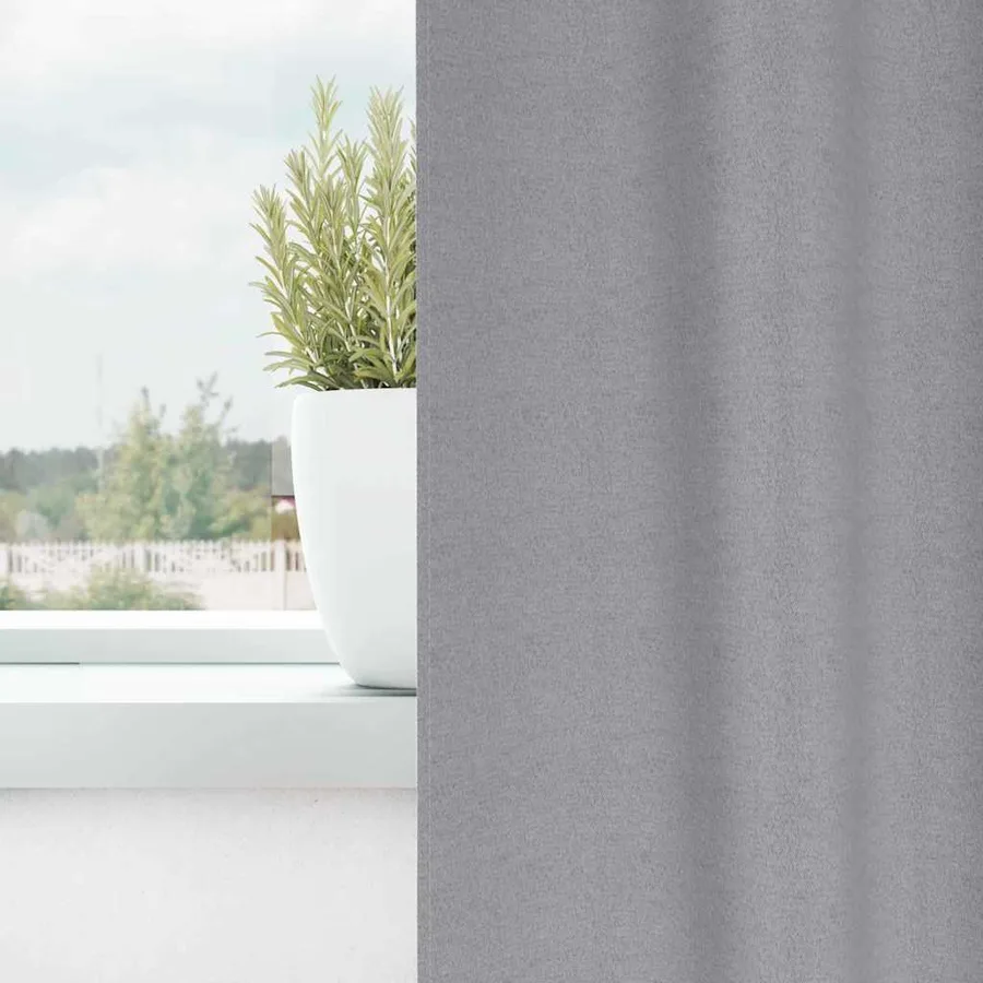 Rideaux occultants avec anneaux 2 pcs Gris clair 245 x 140 cm - 3