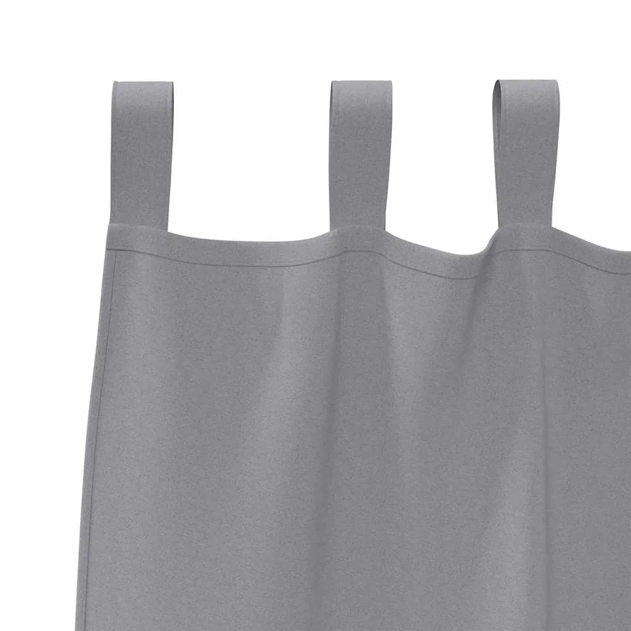 Rideaux occultants avec anneaux 2 pcs Gris clair 245 x 140 cm - 5