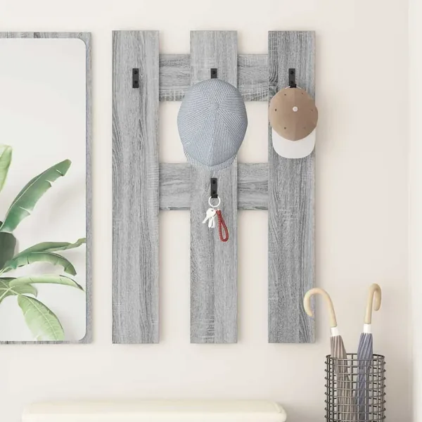 Porte-manteau mural Montage mural Gris Sonoma 65 x 3 x 100 cm