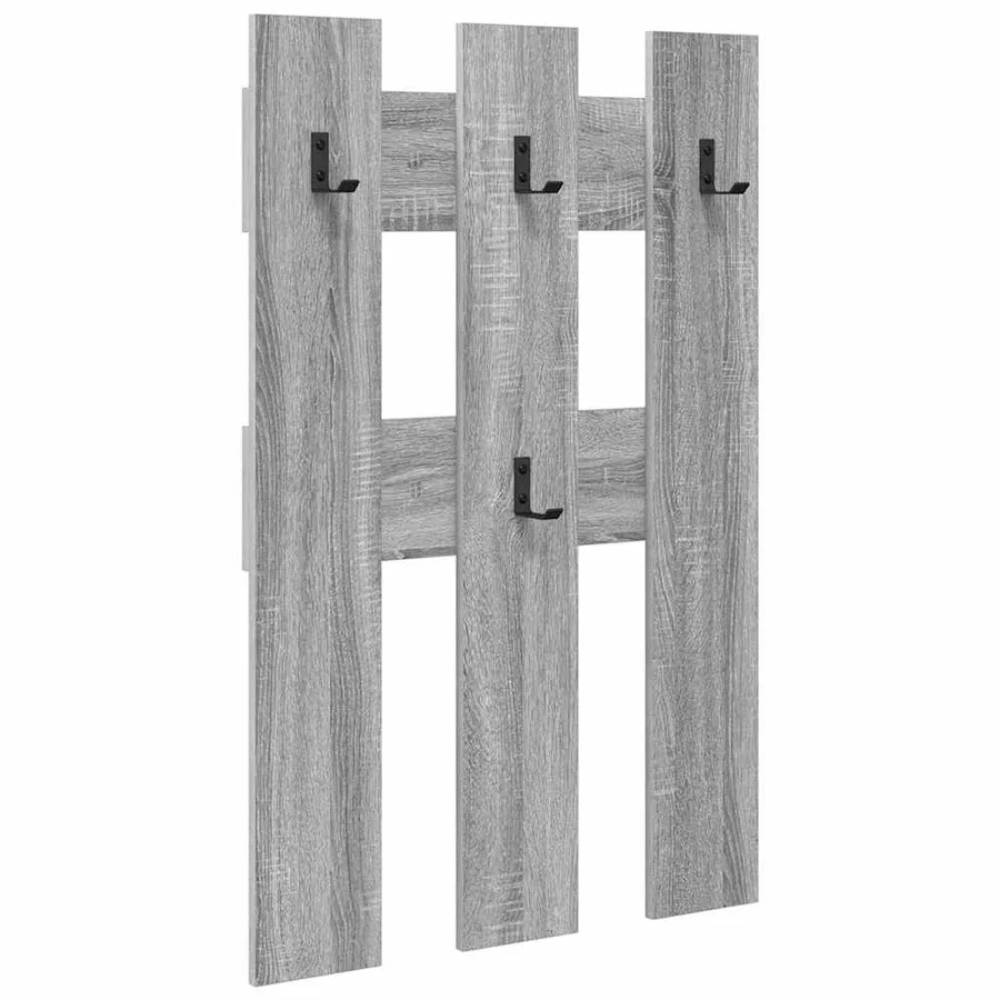 Porte-manteau mural Montage mural Gris Sonoma 65 x 3 x 100 cm - 2