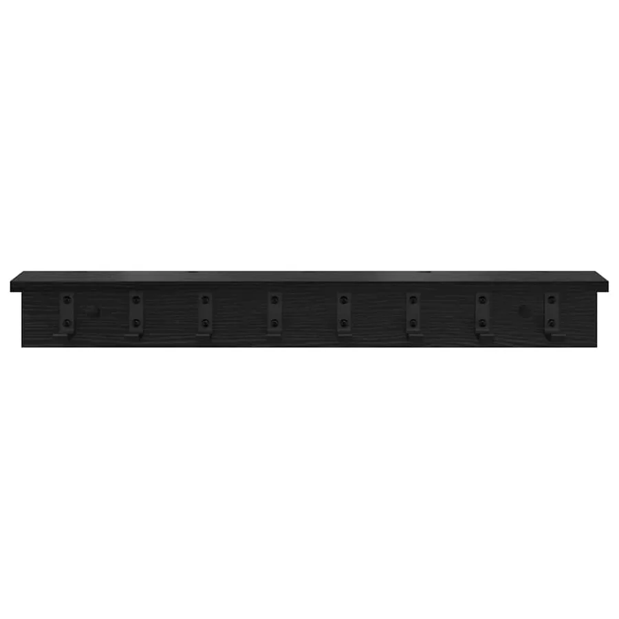 Porte-manteau mural Chêne noir 80 x 10,5 x 10,5 cm - 5