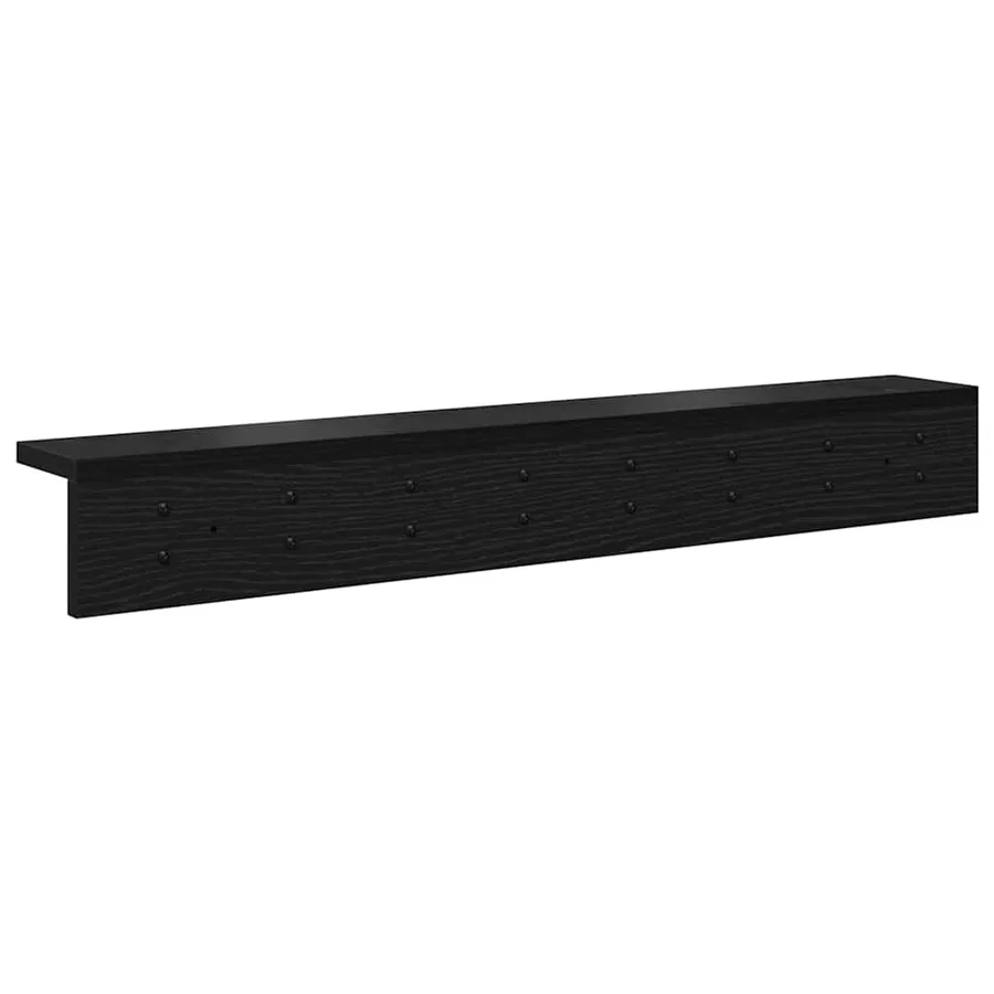 Porte-manteau mural Chêne noir 80 x 10,5 x 10,5 cm - 7