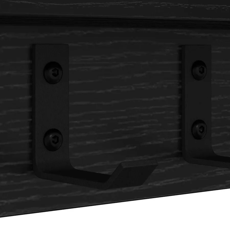 Porte-manteau mural Chêne noir 80 x 10,5 x 10,5 cm - 9