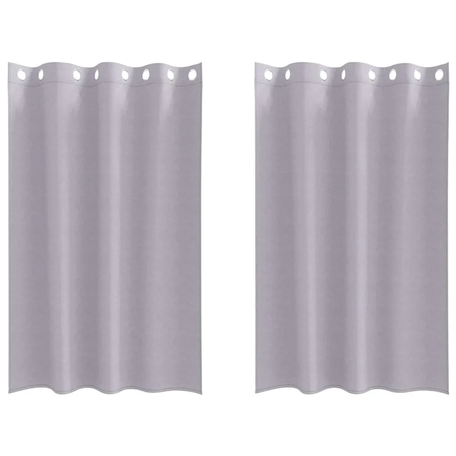 Rideaux occultants avec anneaux 2 pcs Gris métal 175 x 140 cm - 2