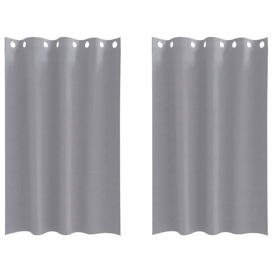 Rideaux occultants avec anneaux 2 pcs Gris clair 175 x 140 cm - 2