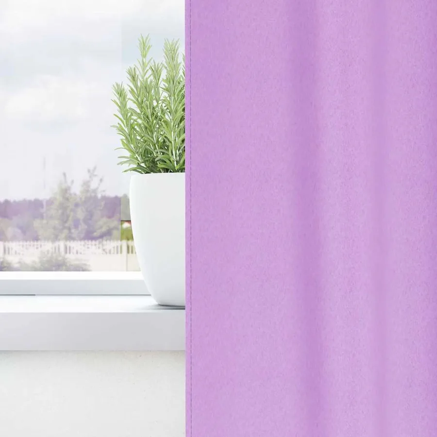 Rideaux occultants avec anneaux 2 pcs Violet 140 x 140 cm - 3