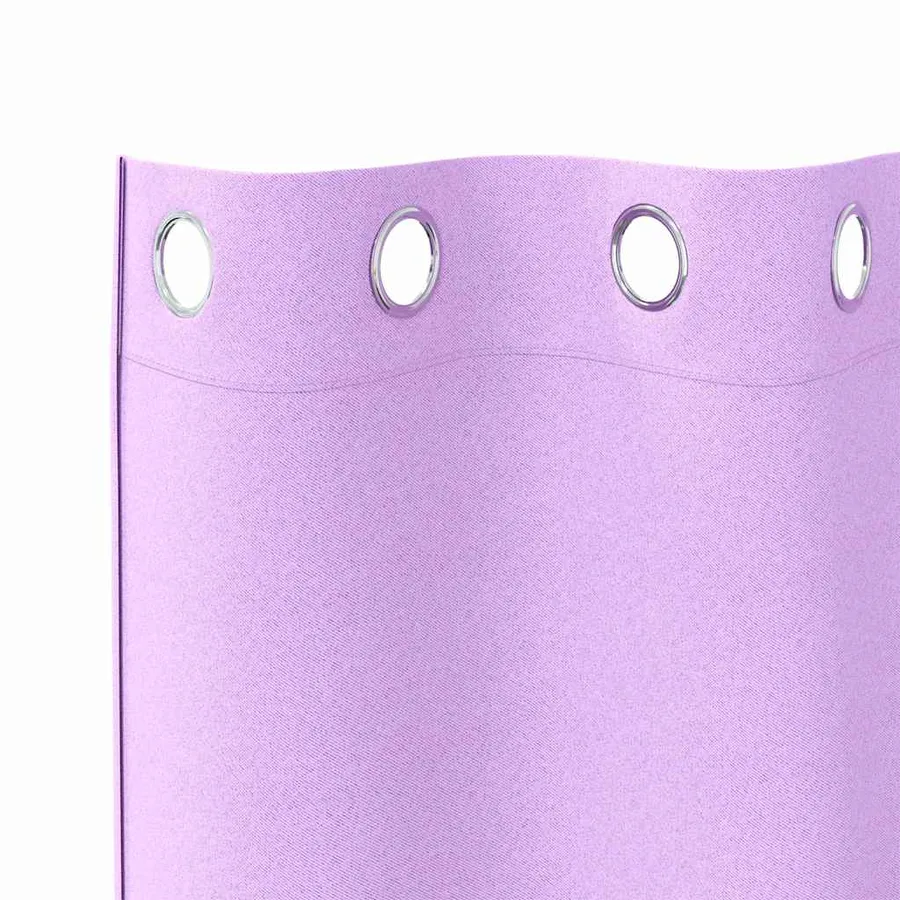 Rideaux occultants avec anneaux 2 pcs Violet 140 x 140 cm - 5