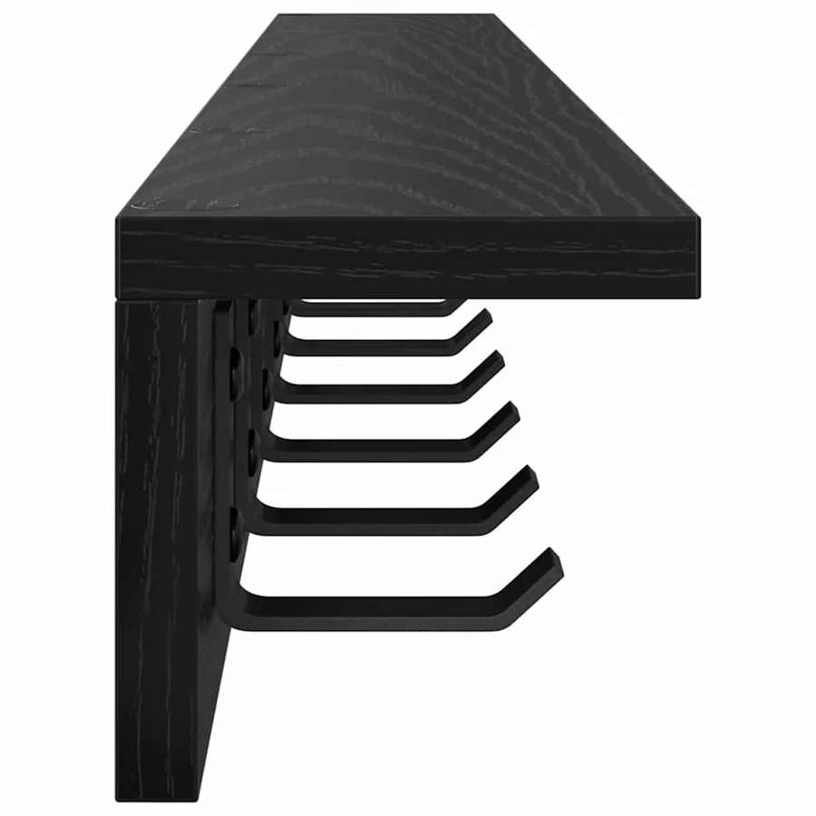 Porte-manteau mural Chêne noir 100 x 10,5 x 10,5 cm - 6