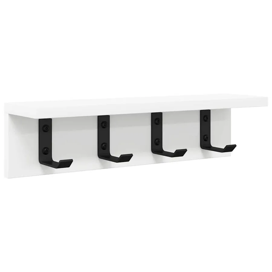 Porte-manteau mural Blanc 40 x 10,5 x 10,5 cm Bois d'ingénierie - 2