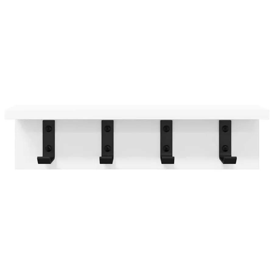 Porte-manteau mural Blanc 40 x 10,5 x 10,5 cm Bois d'ingénierie - 5