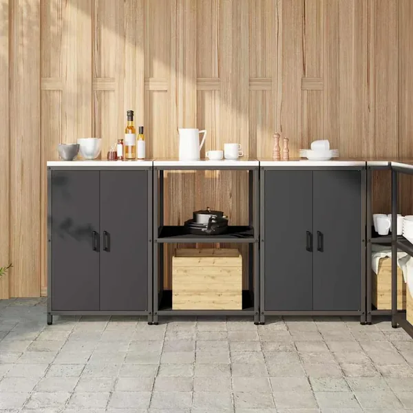 Ensemble de rangement cuisine HATTEM 3 pcs Noir