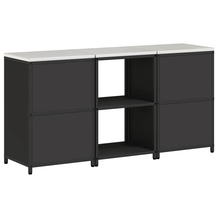 Ensemble de rangement cuisine HATTEM 3 pcs Noir - 11